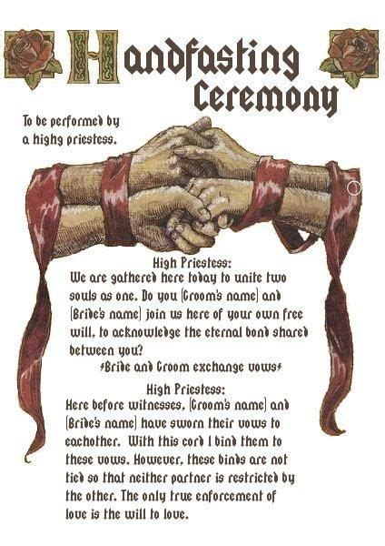 Witch handfasting ceremony